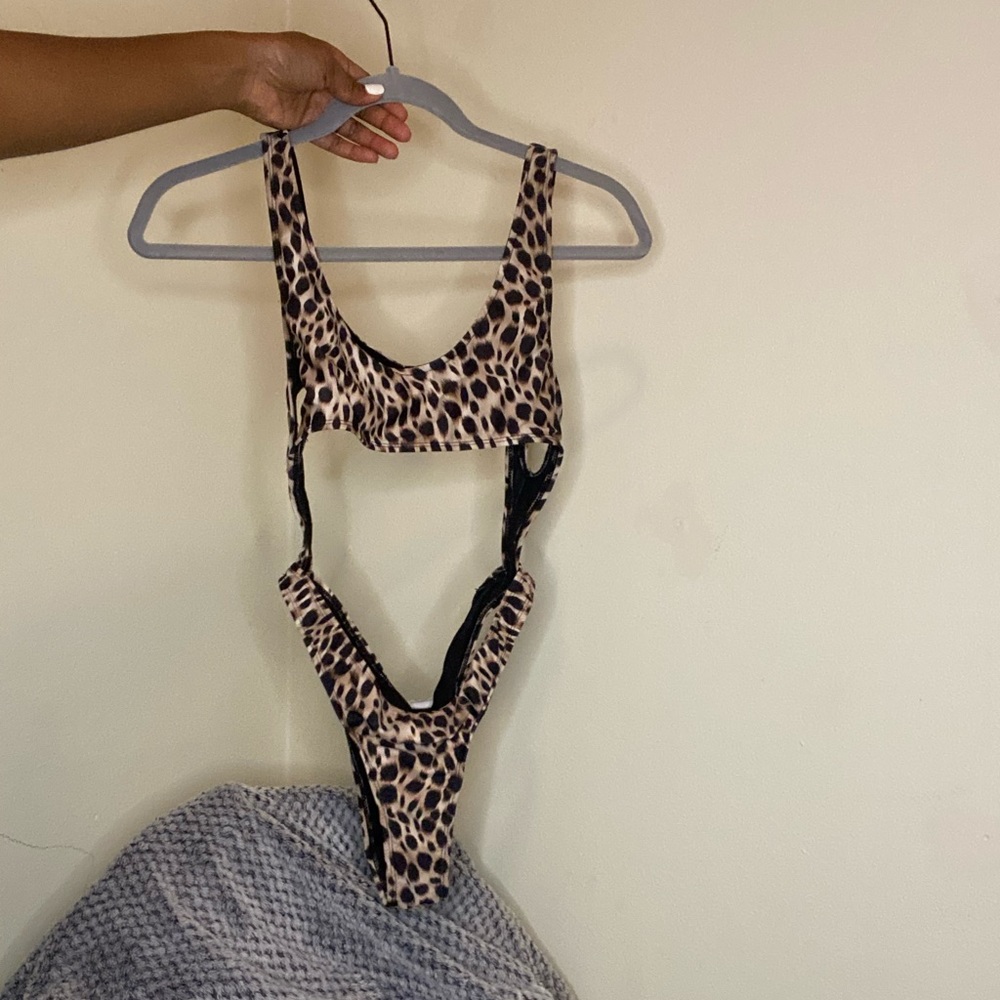Cheetah print swimsuit